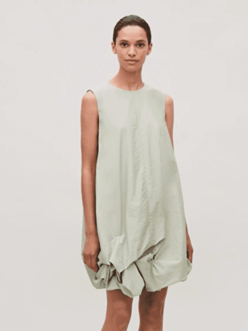 COS Bubble Hem Dress | Size 6 | Lyocell Blend | Architectural Cocoon - Picture 1 of 7